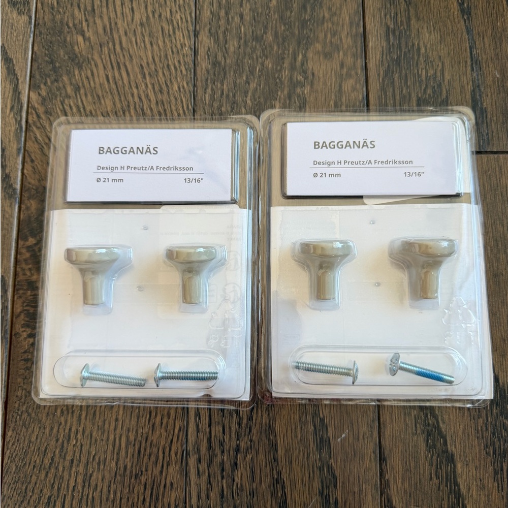 New IKEA BAGGANÄSKnob, beige, 13/16 " handles Kitchen, Bathroom ,Office,4 Pack